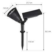 Prios LED solcellsbaserad jordspik Liezel, RGB, Tuya, IP44, svart