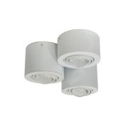 Lindby takspotlight Jyla, vit, 3.000 K, 3-ljus, lins, GX53