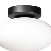 Domiluce Taklampa Ufo, svart/vit, Ø 18 cm, glas, G9