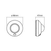 OSRAM LED-nattlampa NIGHTLUX CEILING, vit, sensor batteri