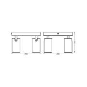 OSRAM takspotlight OCTAGON PLATE, svart, 4 lampor GU10-LED 927