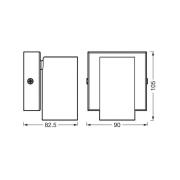 OSRAM spotlight till vägg OCTAGON svart 1 lampa GU10-LED 927 dimbar