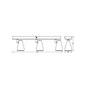 OSRAM takspotlight PEAR, svart, 3 lampor, GU10-LED 2 700 K