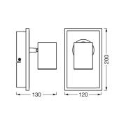 OSRAM LED-väggspotlight MARS CLICK-SELECT, 1 spot, svart