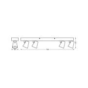 OSRAM LED-taklampa NEPTUNE, CLICK-SELECT, 4 spotlights, vit