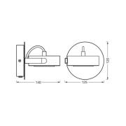 OSRAM LED-väggspotlight VENUS, vit, 1 lampa, metall 3 000 K