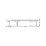 OSRAM takspotlight MERCURY svart 4-Spot GU10-LED 927 dimbar