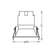 OSRAM LED-inbyggnadsspot TWIST, vit/silver, 840, Ø 7 cm, metall