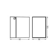 OSRAM utomhusvägglampa ENDURA CLASSIC CUBE, vit metall IP44