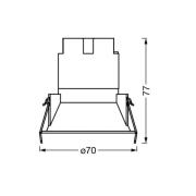 OSRAM LED-inbyggnadsspot TWIST, vit/vit, 830, Ø 7 cm, metall