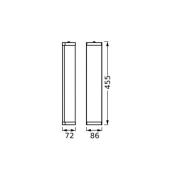 OSRAM vägglampa BATHROOM, krom Längd 46 cm Metall/glas IP44