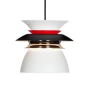 Belid LED-hänglampa Diablo, Ø 16,5 cm, svart/röd