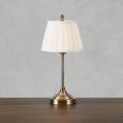 Markslöjd Bordslampa Oxford, mässingsfärgad, höjd 43 cm, metall/tyg