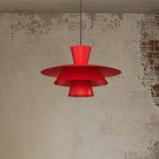 Luminex Hänglampa Plato, röd, metall, Ø 38 cm, E27