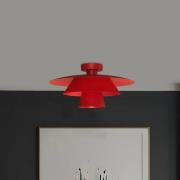 Luminex Taklampa Plato, röd, metall, Ø 38 cm, E27