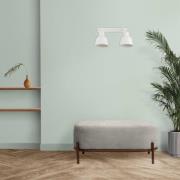 Argon Vägglampa Emoti, beige, 2 lampor, stål, längd 27 cm