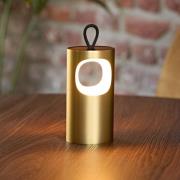 Sigor LED-bordslampa Lunari, guldfärgad 16 cm metall CCT IP44