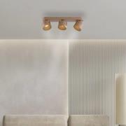 PURE LED-takspotlight Cup, bronsfärgad, 56 cm, metall, 3 lampor