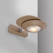 PURE LED-vägglampa Oculis, bronsfärgad 30 cm, järn, 2 lampor