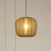 Lindby hänglampa Helin, svart, Ø 35 cm, tyg