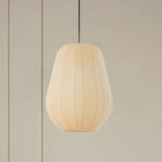 Lindby hänglampa Helin, beige, Ø 30 cm, tyg