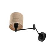 Euluna Vägglampa Solo, cylinder, jute ljus