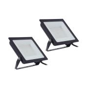 Prios utomhus LED-spot Maikel, 100 W, metall, 2-pack