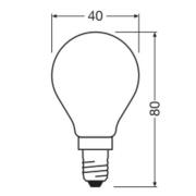 OSRAM LED-lampa droppformad, E14, 3,4 W, matt 2 700 K dimbar