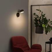 OSRAM LED-vägglampa Decor Kyoto, svart, dimbar, stickkontakt