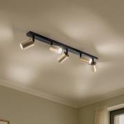 SIGMA Takspotlight Zoom, 5 lampor, svart/guld