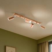 Envostar Peach Puff takspotlight trä 4 lampor