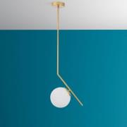 Opviq Hänglampa Dolunay, 25 cm lång, guldfärgad, glas, E27