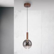 Paul Neuhaus LED-hänglampa Bowl, Ø 20 cm, brun/grå