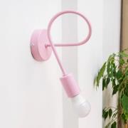 HELAM Vägglampa Oxford, rosa, metall, E27