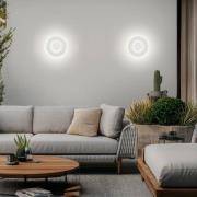 Helestra LED-utomhusvägglampa BUD, dimbar, vit, IP65