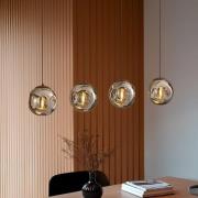 Lindby taklampa Valentina, E14, 4-ljus, rökgrå, glas