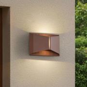 Lindby LED-utomhusvägglampa Anlira, brun, uppåt och nedåt, IP65