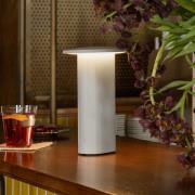 Fritz Hansen LED-batteridriven bordslampa Solae, grå, aluminium, IP44