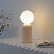 SCHÖNER WOHNEN Bordslampa Traventa, beige/vit, G9