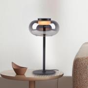 SCHÖNER WOHNEN LED-bordslampa Sia, svart/rökgrå 3 000 K