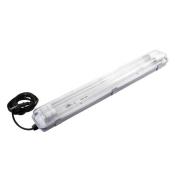 MEGAMAN plantlampa Rocca, bredd 10 cm, 2 x T8, IP65