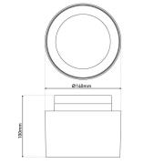 Näve LED-takspotlight Trimes, Ø 14 cm, svart, CCT, stegvis dimbar