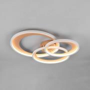 Trio Lighting LED-taklampa Granada, brun, längd 71 cm, metall, CCT