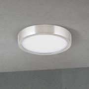 ORION LED-taklampa Disc, nickelfärgad satin, Ø 14 cm, CCT