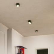 SOLLUX LIGHTING Taklampa RIBLA, olivgrön, Ø 10 cm, metall, GX53