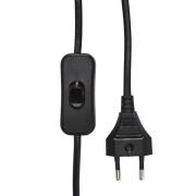 PR Home Bordslampa Solo, svart/svart, höjd 55 cm, tyg