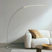 Lindby LED-golvlampa Danua, silver, metall, höjd 200cm