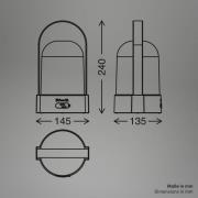 Briloner LED-batteridriven bordslampa ASA BIG, ljusgrå/antracit, 24 cm...