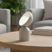 EMIBIG LIGHTING Bordslampa Boto LN1, grå, stål/glas, höjd 31 cm, G9