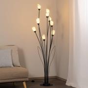 Jupiter Golvlampa Gloriosa, svart, glas, 9 lampor